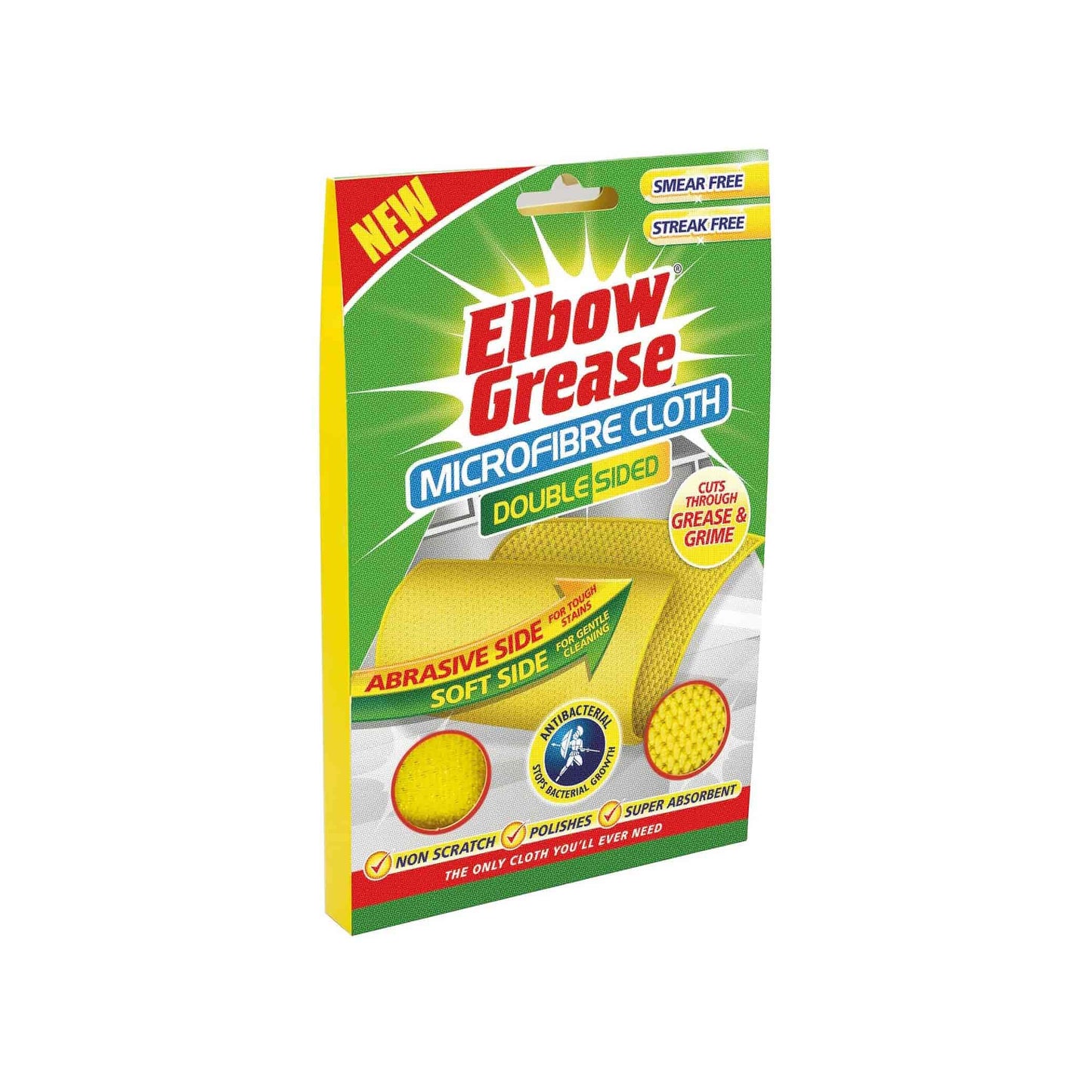 Elbow Grease Double Sided Microfibre Cloth Cuts Through Grease & Grime