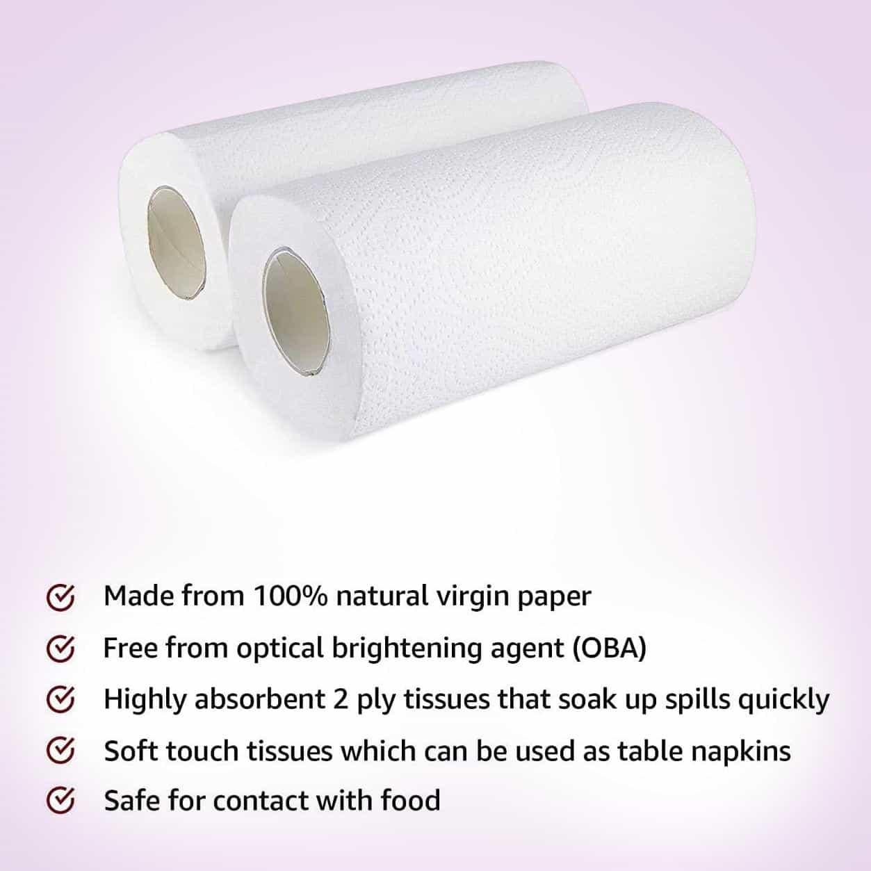 Zappit Kitchen Towels 4 Rolls Pack 2 Ply Micro Absorbent Technology Kitchen Cleaning Hand Wipes Dish Wipes Family Disposable Sustainable 200 Sheets Eco-friendly